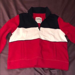 Hollister Color Block Cropped Half Zip